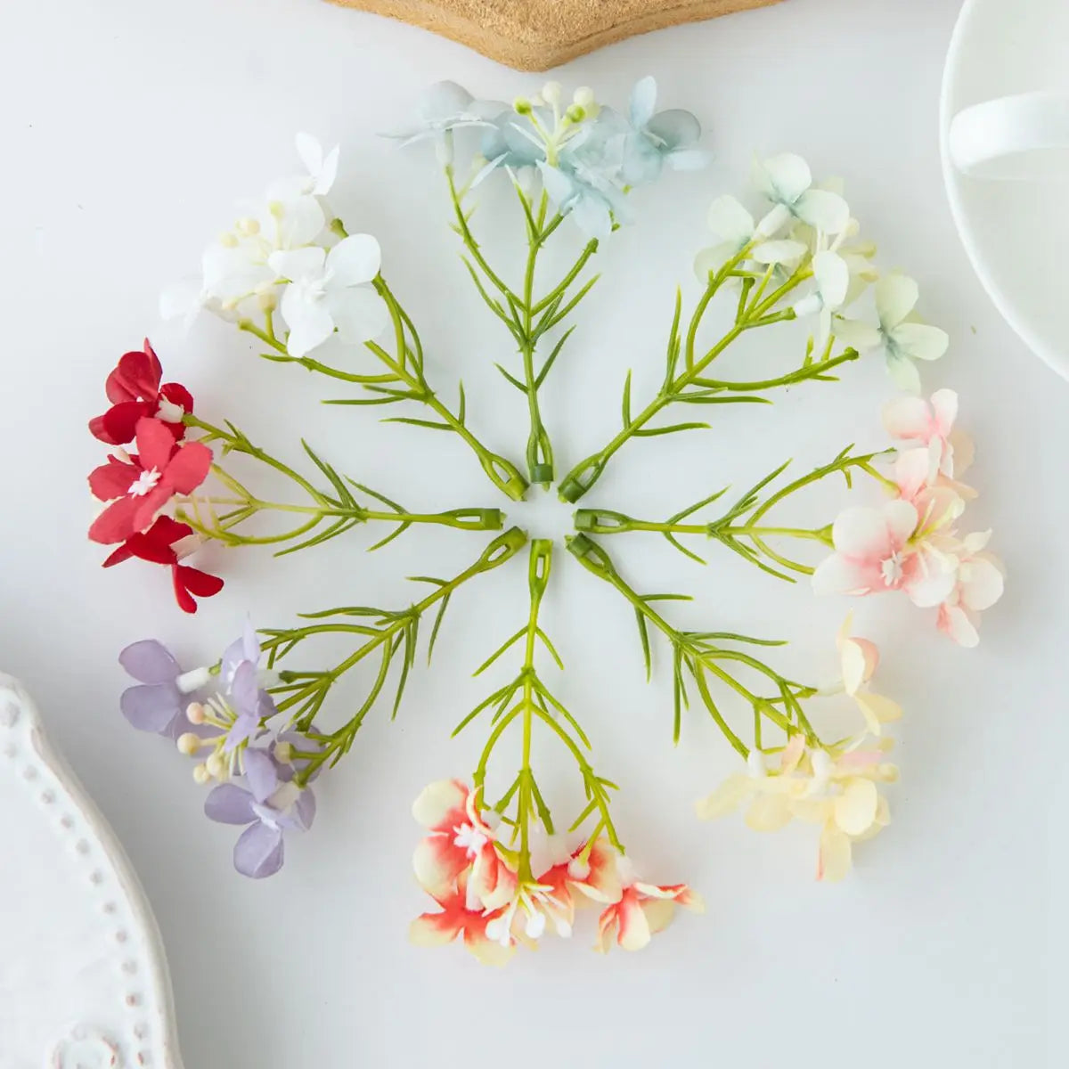 50/100pcs Silk Plum Blossom Artificial Flowers – Party & Wedding Decor Artificial Silk Flowers Babs