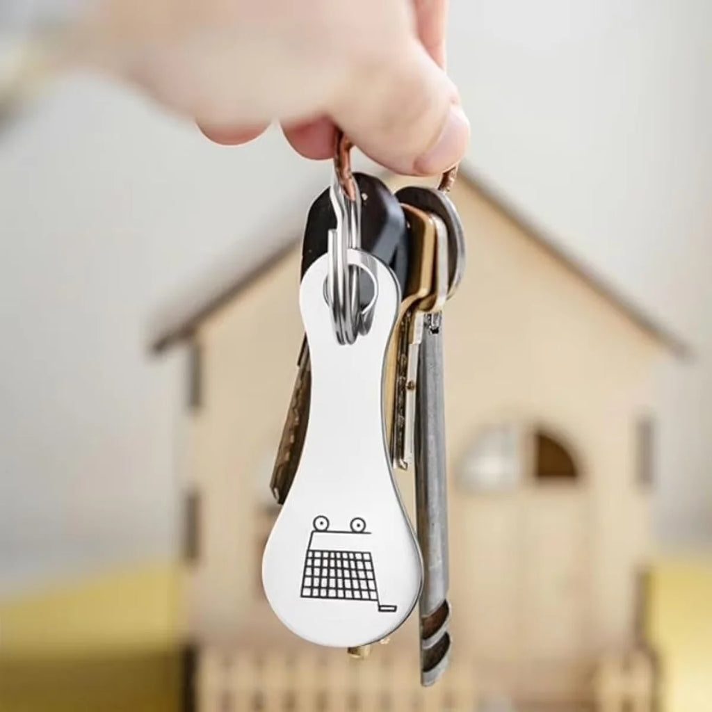 2Pcs Stainless Steel Shopping Cart Token Keychain | Trolley Coin Shopping Cart Token Keychain Babs