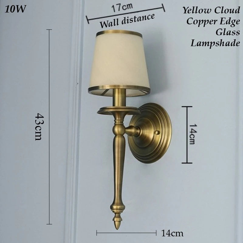 Luxury Copper & Glass Lampshade | American Style Home Décor Luxury Lamp Shade Babs Single Head Yellow