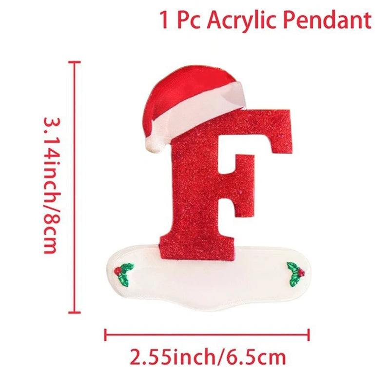 Christmas Acrylic Letter Pendants – Xmas Tree Ornaments 2024 Christmas Tree Ornament Babs F