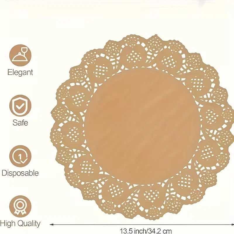 50Pcs Kraft Paper Disposable Placemats – Party Table Mats Disposable Placemats Babs