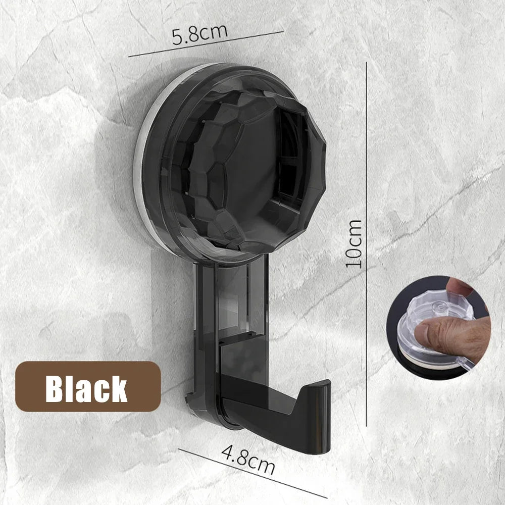 Vacuum Suction Cup Hooks – Heavy Duty Traceless Wall Hanger Suction Cup Hooks Babs Black