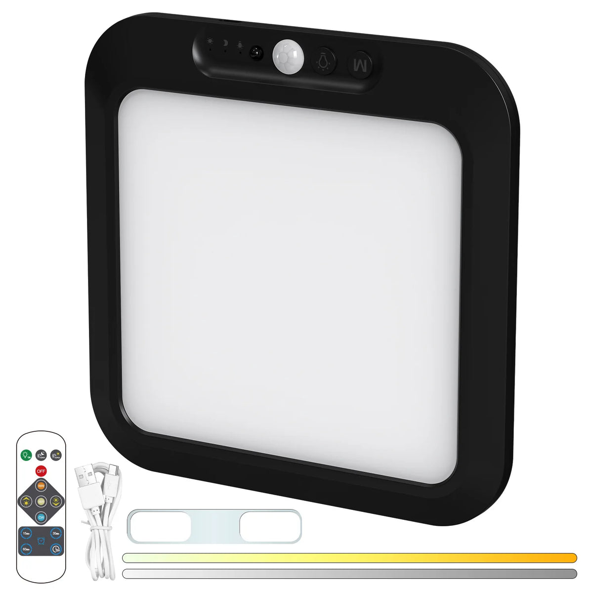 Ultra-Thin LED Motion Sensor Ceiling Light – Auto Induction Lamp Motion Sensor Ceiling Light Babs Black 1PC