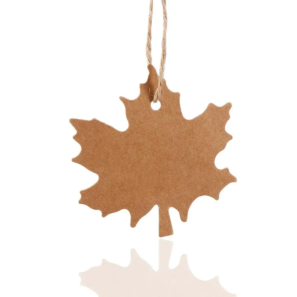 100 Pcs Kraft Paper Maple Leaf Hang Tags – Blank Gift Labels Kraft Paper Hang Tags Babs