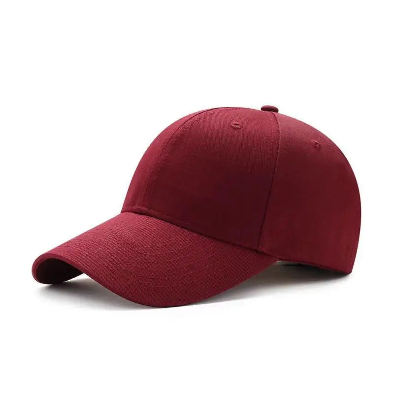 Unisex Adjustable Baseball Cap – Curved Brim Sun Visor Hat Baseball Cap Babs darkred