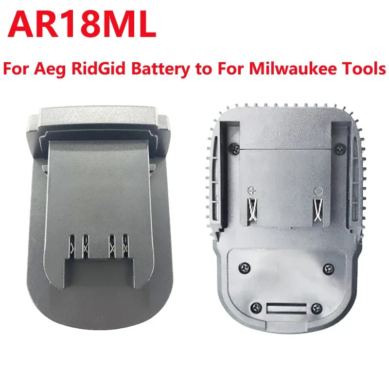 AR18ML Ridgid AEG 18V Battery Adapter for Milwaukee M18 Tools Battery Adapter Babs