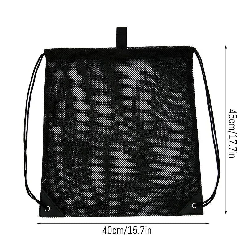 Drawstring Mesh Backpack – Gym, Sports & Beach Net Bag 40×45cm Mesh Drawstring Backpack Babs