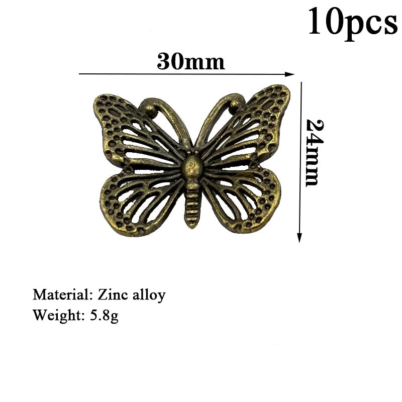 10pcs Vintage Butterfly & Bee Cabinet Knobs Metal Drawer Pulls Cabinet Knobs & Pulls Babs 10pcs