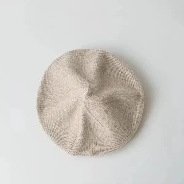 Kids Korean Candy Color Knitted Beret – Boys & Girls 1–3Y Kids Knitted Beret Babs White 5PCS