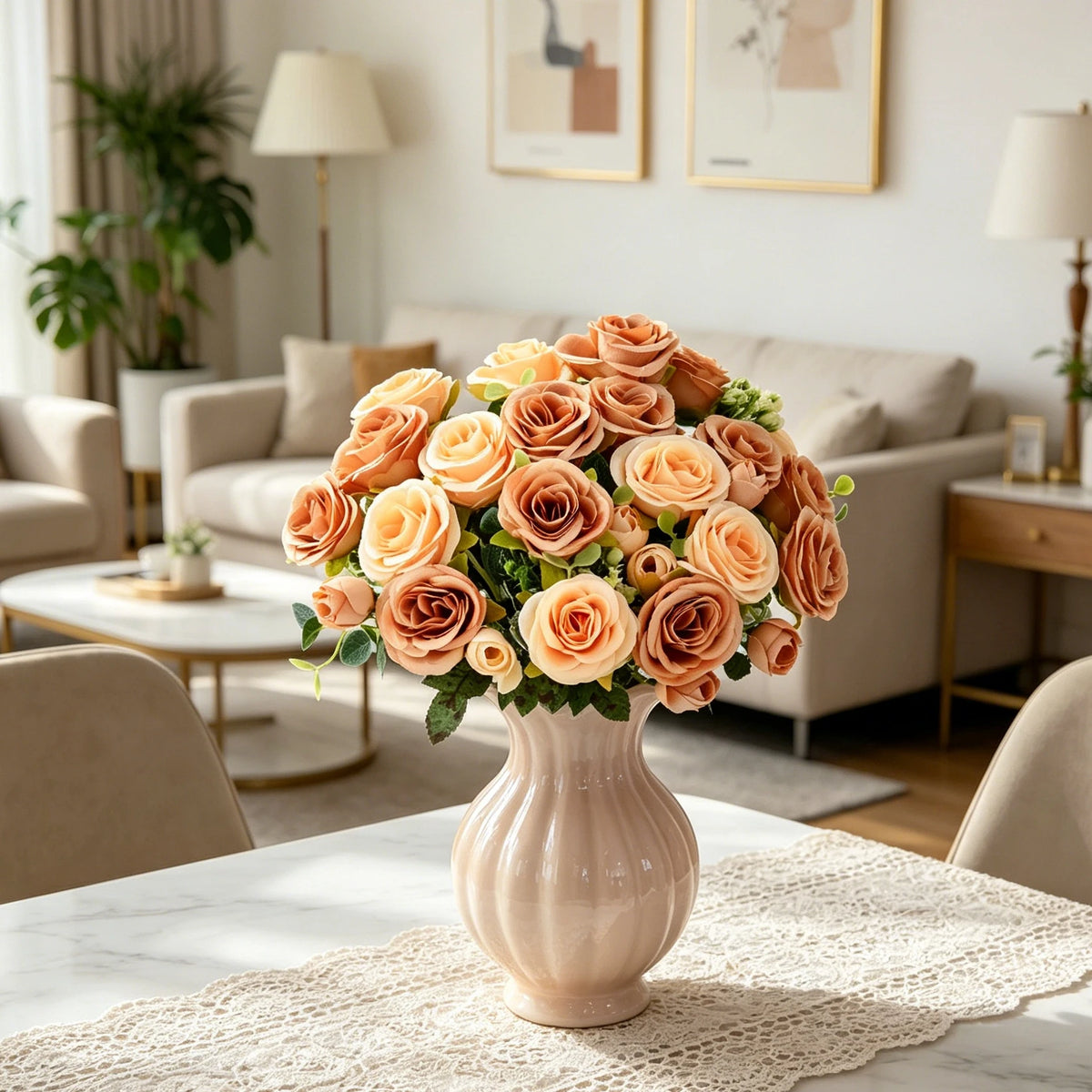 Silk Peony Artificial Flower Bouquet – Wedding & Home Décor Artificial Flower Bouquet Babs