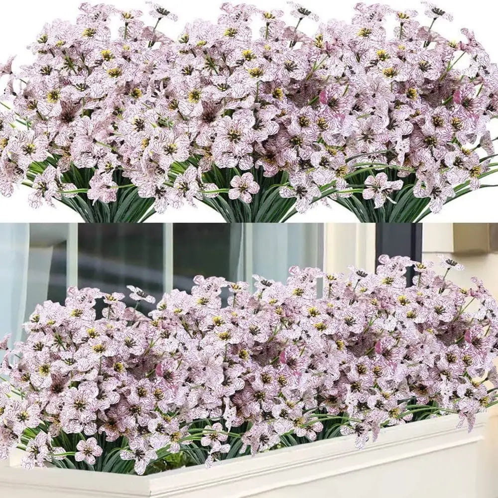 Artificial Violet Silk Flower Bouquet 5/10pcs – Wedding & Home Decor Artificial Silk Flowers Babs