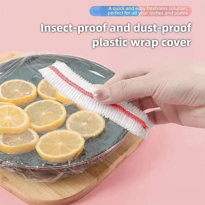 Colorful Disposable Cling Film Food Covers – 50/100/300 Pcs Disposable Food Covers Babs