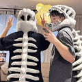 Wearable Dinosaur Skeleton Plush Cape 90/120CM Halloween Costume Halloween Costume Cape Babs White 90cm