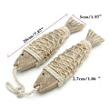 Hand-Carved Wooden Fish Wall Sculptures – Nautical Coastal Pair Wall Sculpture Babs small