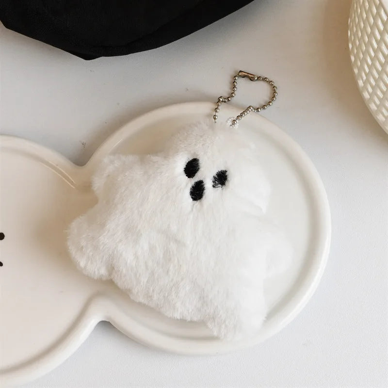 8 White Plush Keychains – Fluffy Stuffed Doll Pendants & Gifts Plush Keychain Set Babs