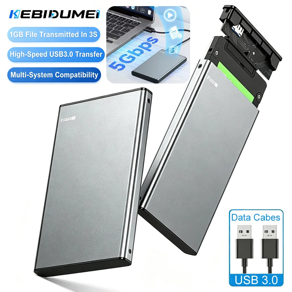 USB 3.0 Type-C 2.5" SATA SSD HDD Enclosure – Aluminum, 5Gbps HDD Enclosure Babs