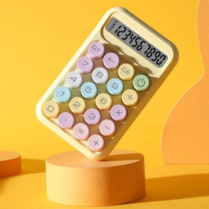 Cute Cartoon Portable Calculator – 10-Digit for Students Portable Calculator Babs yellow