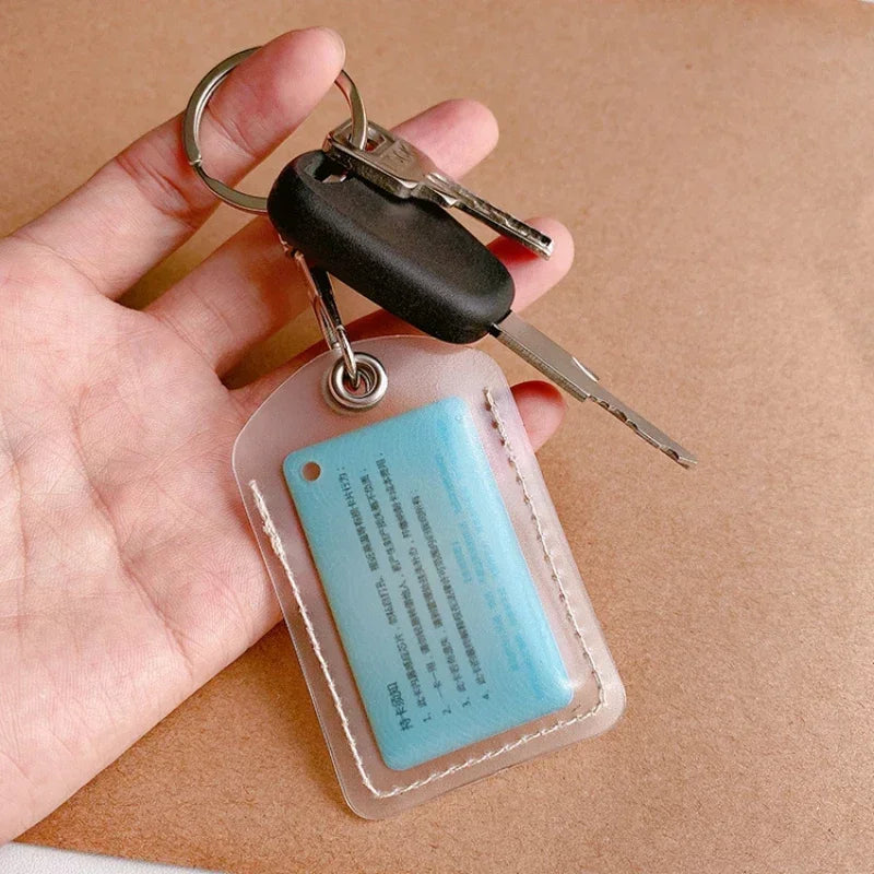 Transparent Card Holder Keychain – Access, Bus & ID Cards Card Holder Keychain Babs