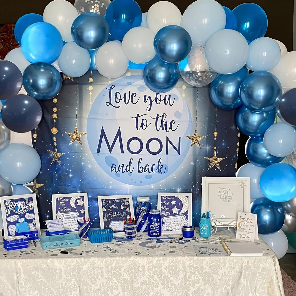 50 Metallic Blue Balloons – Party, Wedding & Graduation Decor Party Balloons Babs