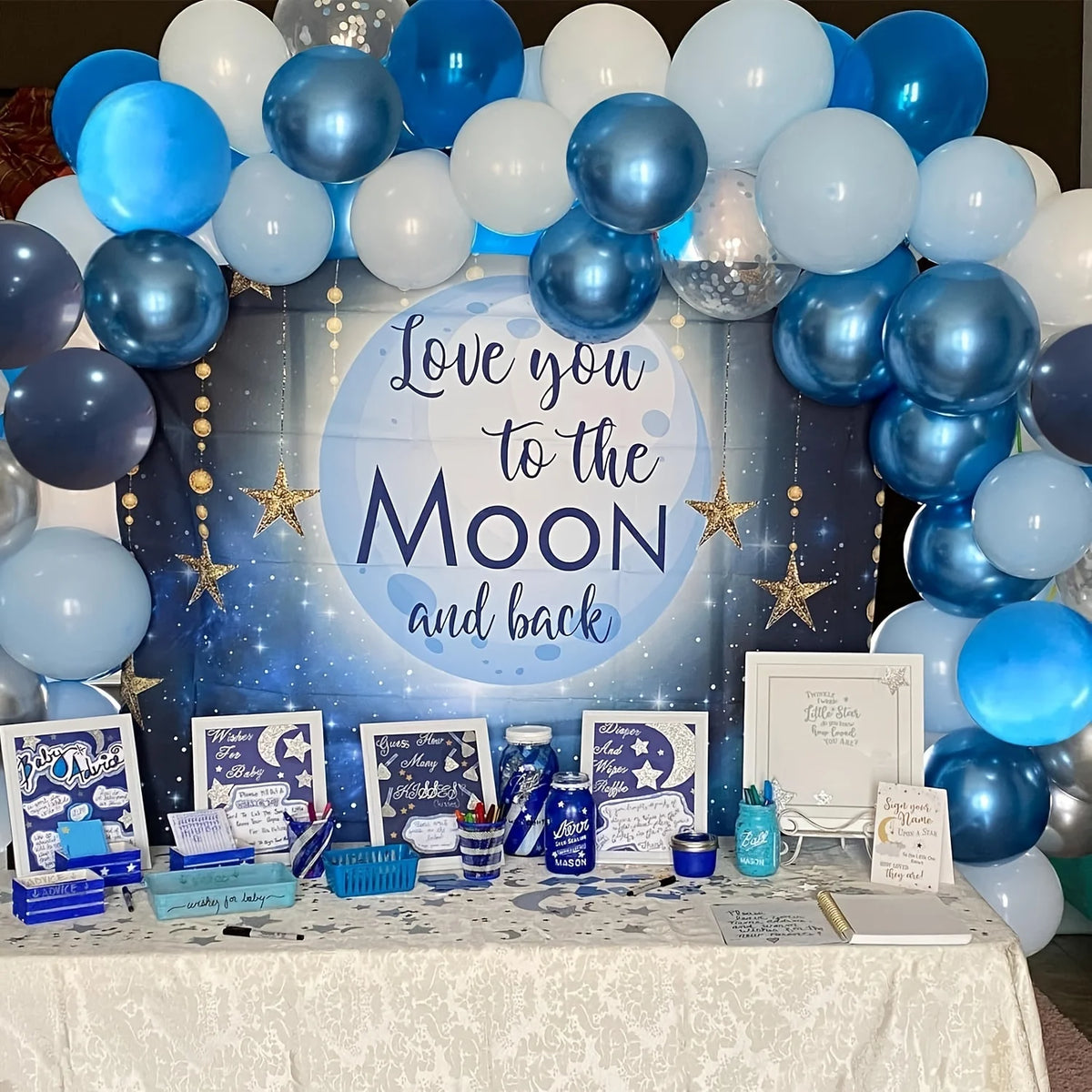 50 Metallic Blue Balloons – Party, Wedding & Graduation Decor Party Balloons Babs