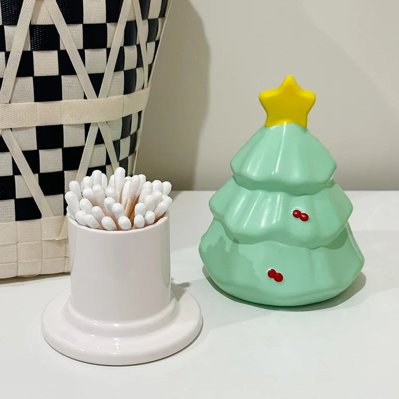 Christmas Tree Toothpick Holder – Vinyl Desktop Decor Organizer Toothpick Holder Babs