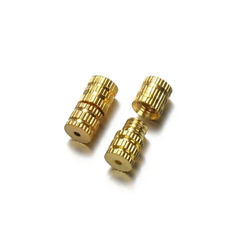 100pcs Cylinder Screw Clasps Buckles for DIY Jewelry Making Jewelry Clasps Babs Gold