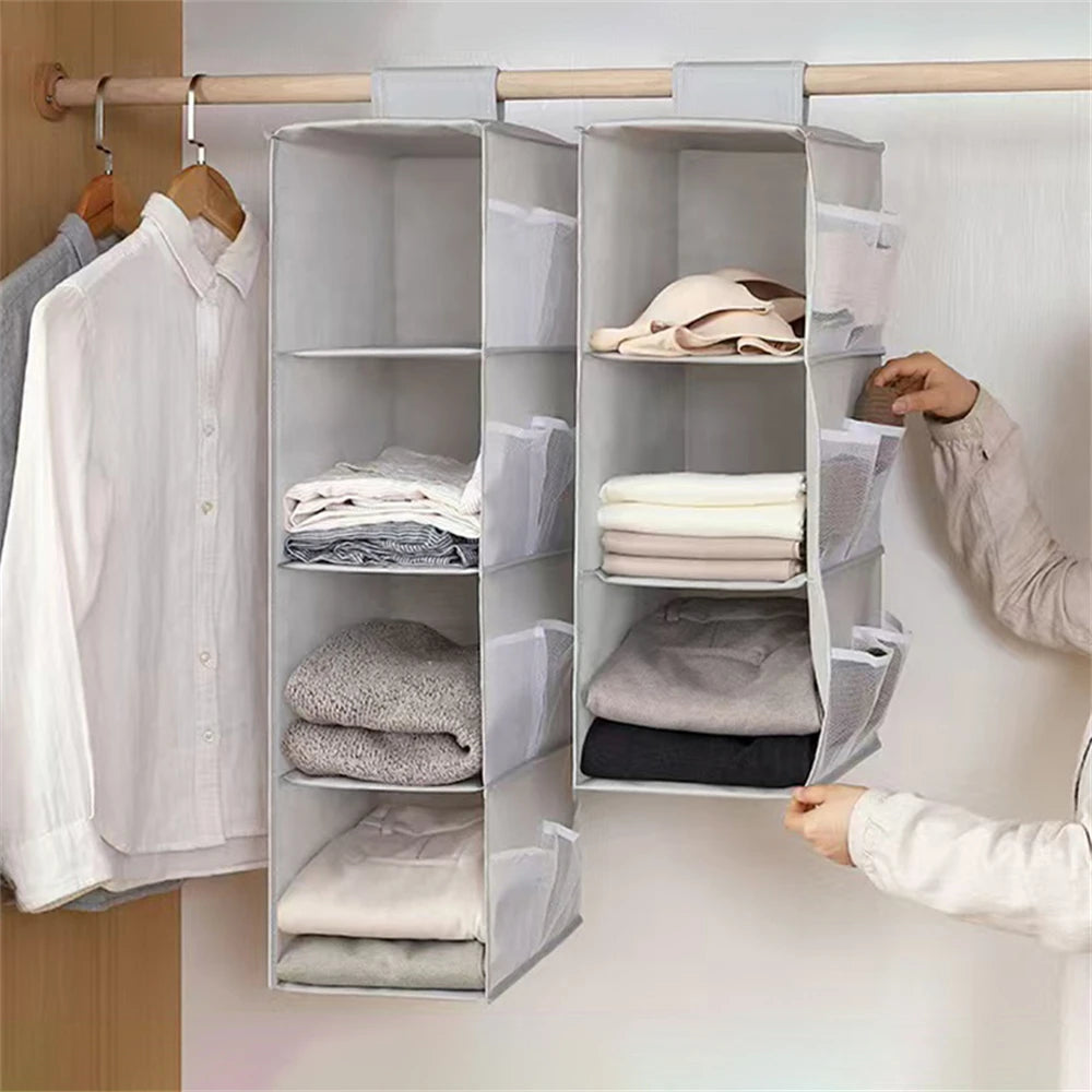 Hanging Wardrobe Organizer – Multi-Layer Non-Woven Storage Bag Wardrobe Hanging Organizer Babs