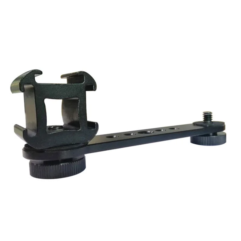 Triple Cold Shoe Extension Bracket for Tripod & Stabilizer Camera Mount Bracket Babs