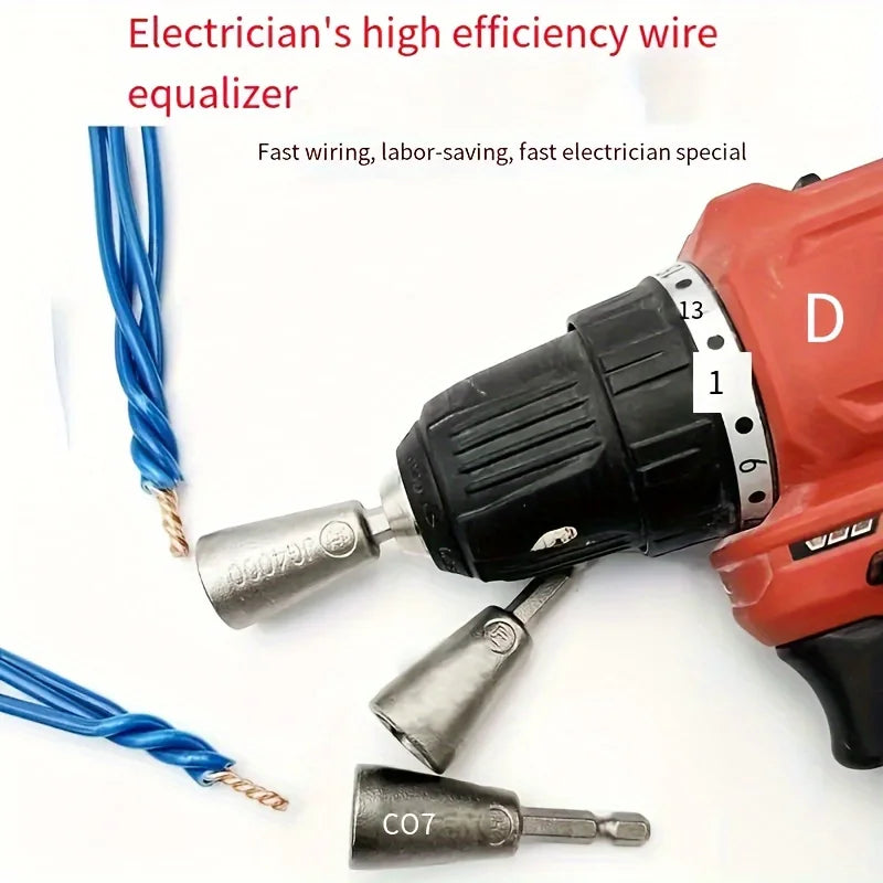 3-Piece Wire Twisting Tool Set – 2.5/4/6mm Drill Attachment Wire Twisting Tool Babs
