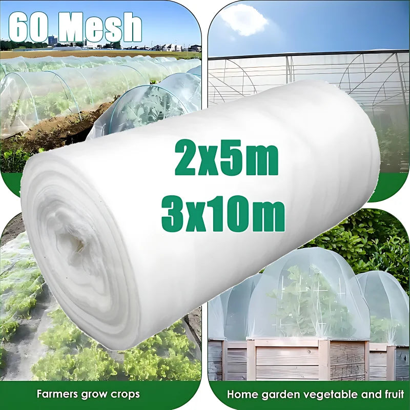 60 Mesh Garden Insect Netting – Vegetable, Fruit & Flower Cover Garden Insect Netting Babs
