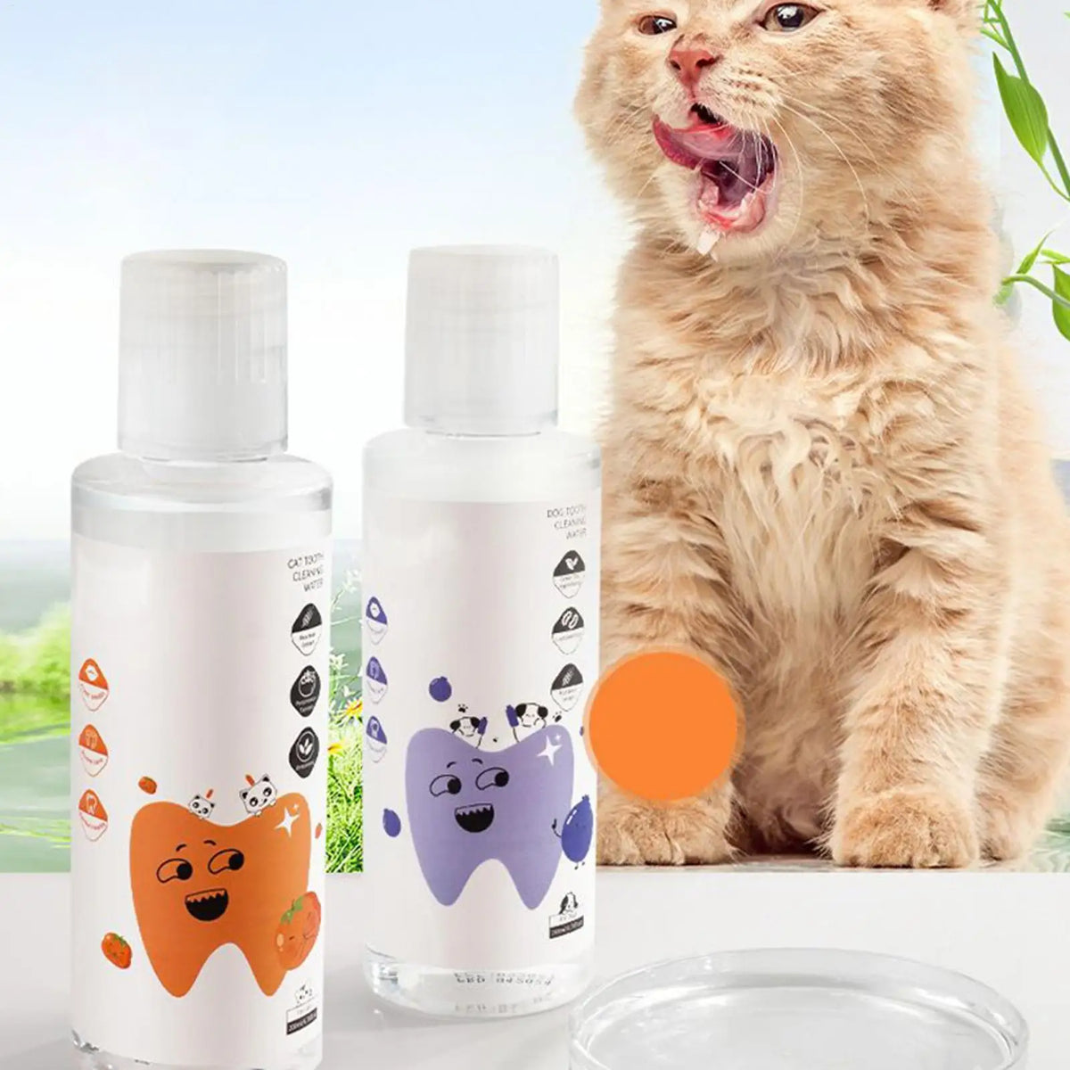 200ml Pet Water Additive – Dog & Cat Breath Freshener Teeth Care Pet Dental Water Additive Babs