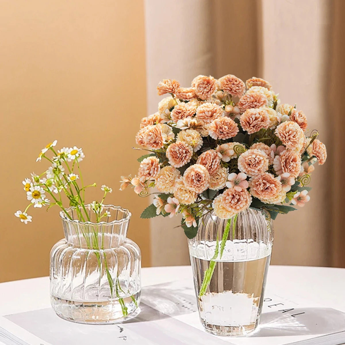Artificial Silk Carnation Bouquet for Wedding & Home Décor Artificial Flowers Babs