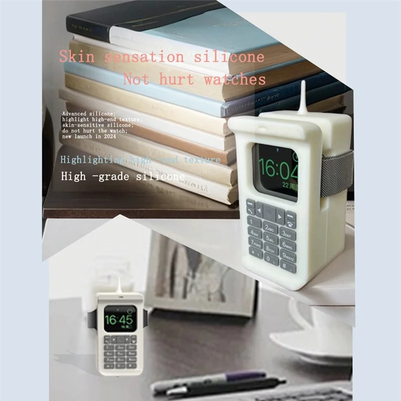 Silicone Apple Watch Charging Dock – Retro Computer Pattern Watch Charging Dock Babs