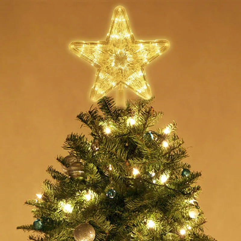 Christmas Tree Top Star LED Light Topper – Xmas Ornament Christmas Tree Topper Babs