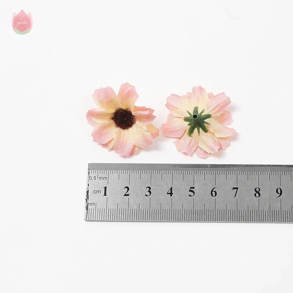 20/50Pcs Silk Artificial Daisy Heads – Wedding & Home Decor Artificial Flower Heads Babs