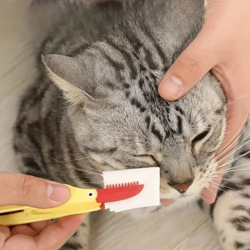 Pet Eye Cleaning Comb – Dog & Cat Tear Stain Remover Brush Pet Grooming Brush Babs