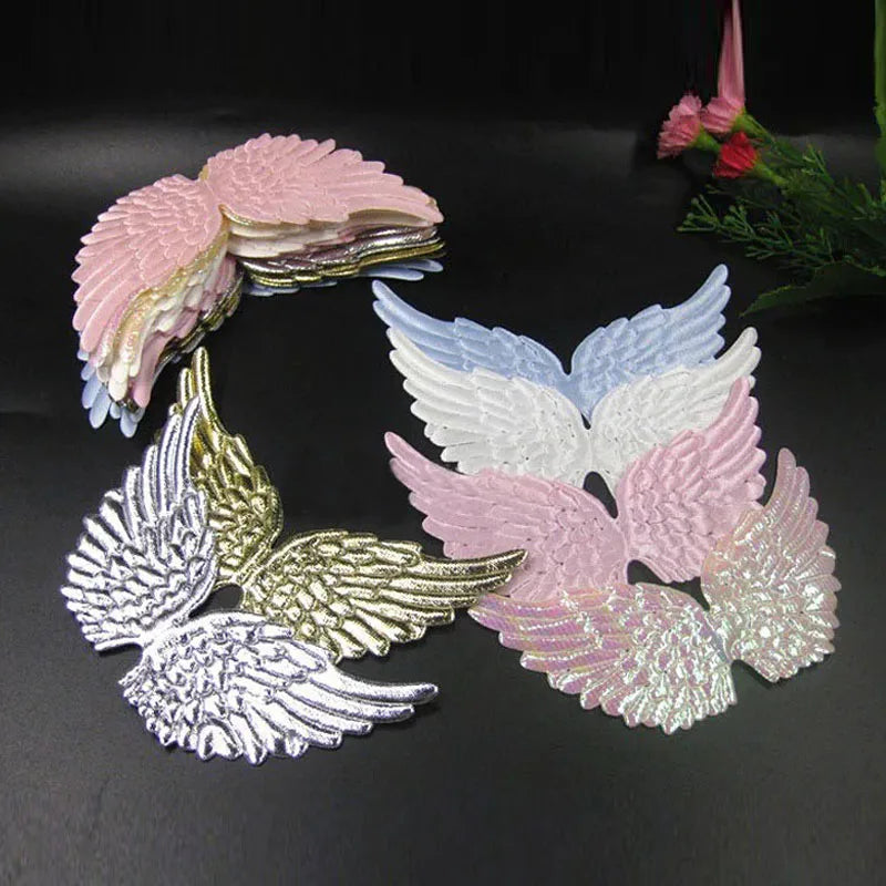 13cm Angel Fairy Wing Patches – DIY Costume & Party Ornament Fabric Applique Patch Babs