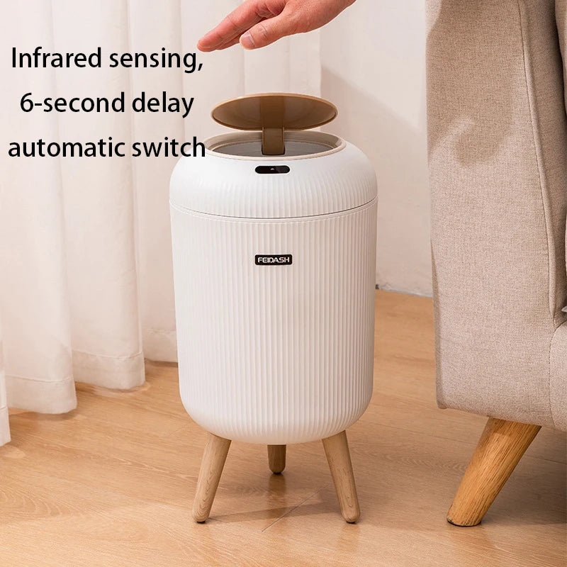 Smart Sensor Trash Can Auto-Open Lid Wastebasket for Home Smart Sensor Trash Can Babs