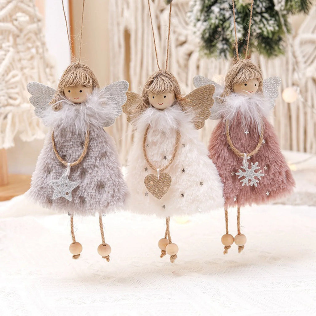 3PCS Angel Doll Christmas Tree Ornaments – Cute Xmas Pendants Christmas Tree Ornaments Babs 3pcs