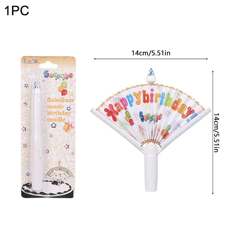 Surprise Fan Birthday Candles – Kids Cake Topper, 1/2/3pcs Birthday Cake Candles Babs 1pc
