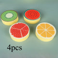 4-Pack Orange Slice Kitchen Sponges – Reusable Non-Woven Kitchen Sponge Set Babs 4pcs