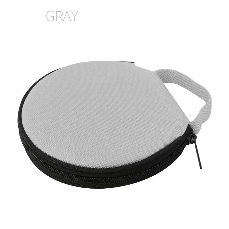 Round Oxford Cloth Portable Zippered Storage Case Organizer Portable Storage Case Babs Gray