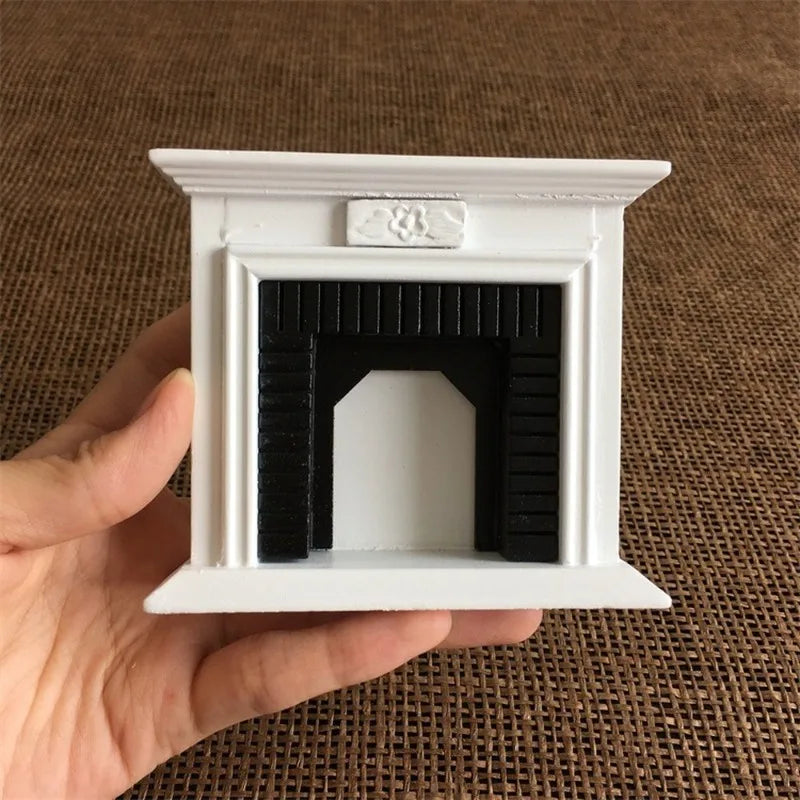 1:12 DIY Miniature Fireplace Kit – Dollhouse Furniture Decor Dollhouse Miniature Kit Babs