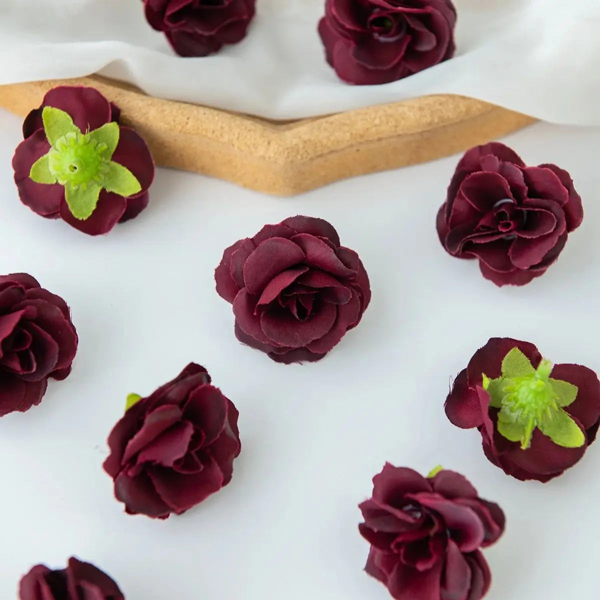 50/100PCS Silk Rose Tea Buds – Wedding & Home Decor Flowers Artificial Silk Flowers Babs Color9 100pcs