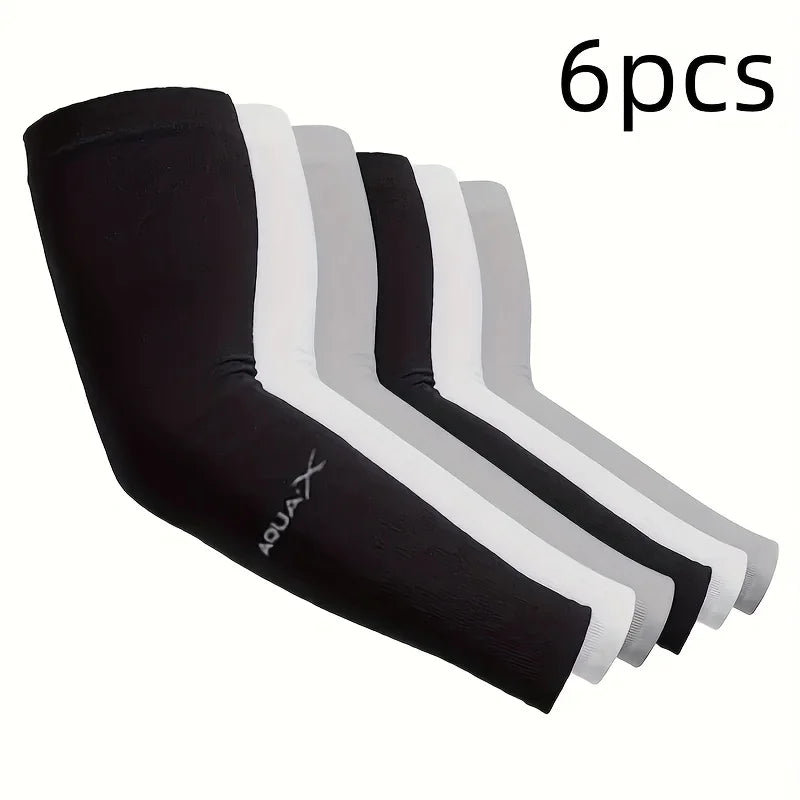 Ice Silk Arm Sleeves UPF 50+ UV Protection – 2/6 Pack UV Protection Arm Sleeves Babs 6PCS