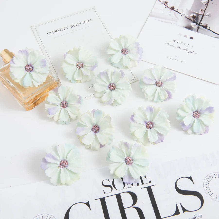 Silk Daisy Artificial Flower Heads – DIY Wedding & Home Decor Artificial Flower Heads Babs Color 8 100pcs