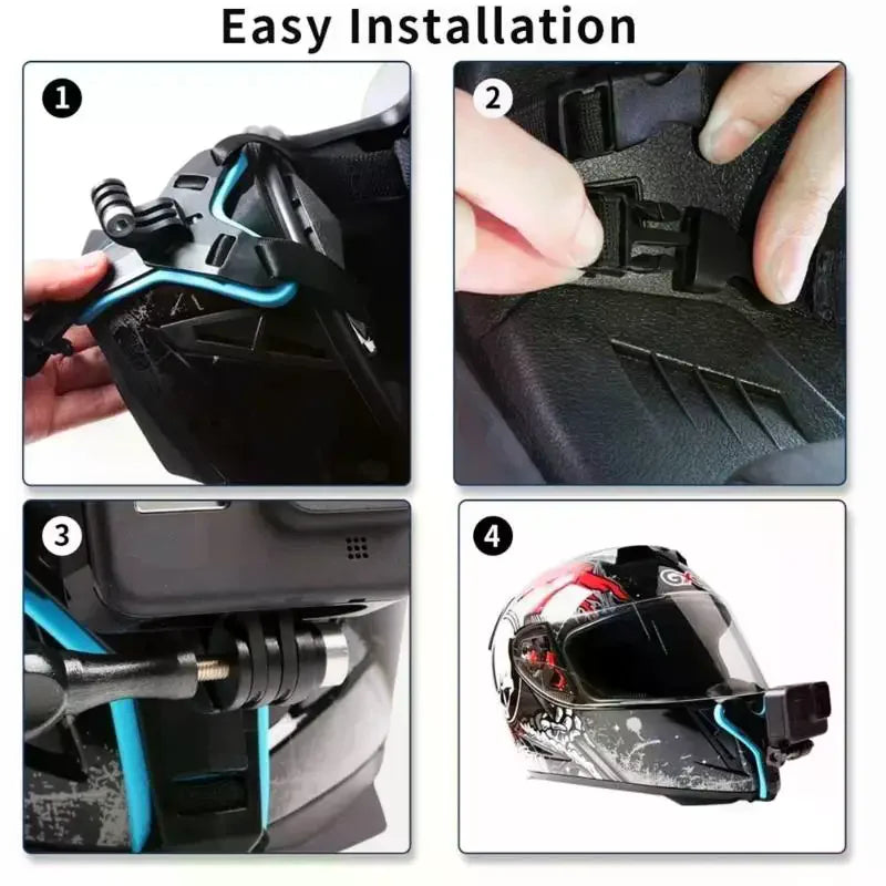 Helmet Chin Mount Strap for GoPro, Action & Insta360 Cameras Helmet Camera Mount Babs