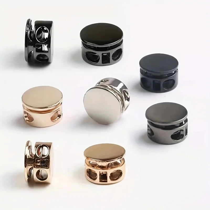8pcs Metal Double Hole Spring Cord Lock Stopper Buckles DIY Cord Lock Buckles Babs