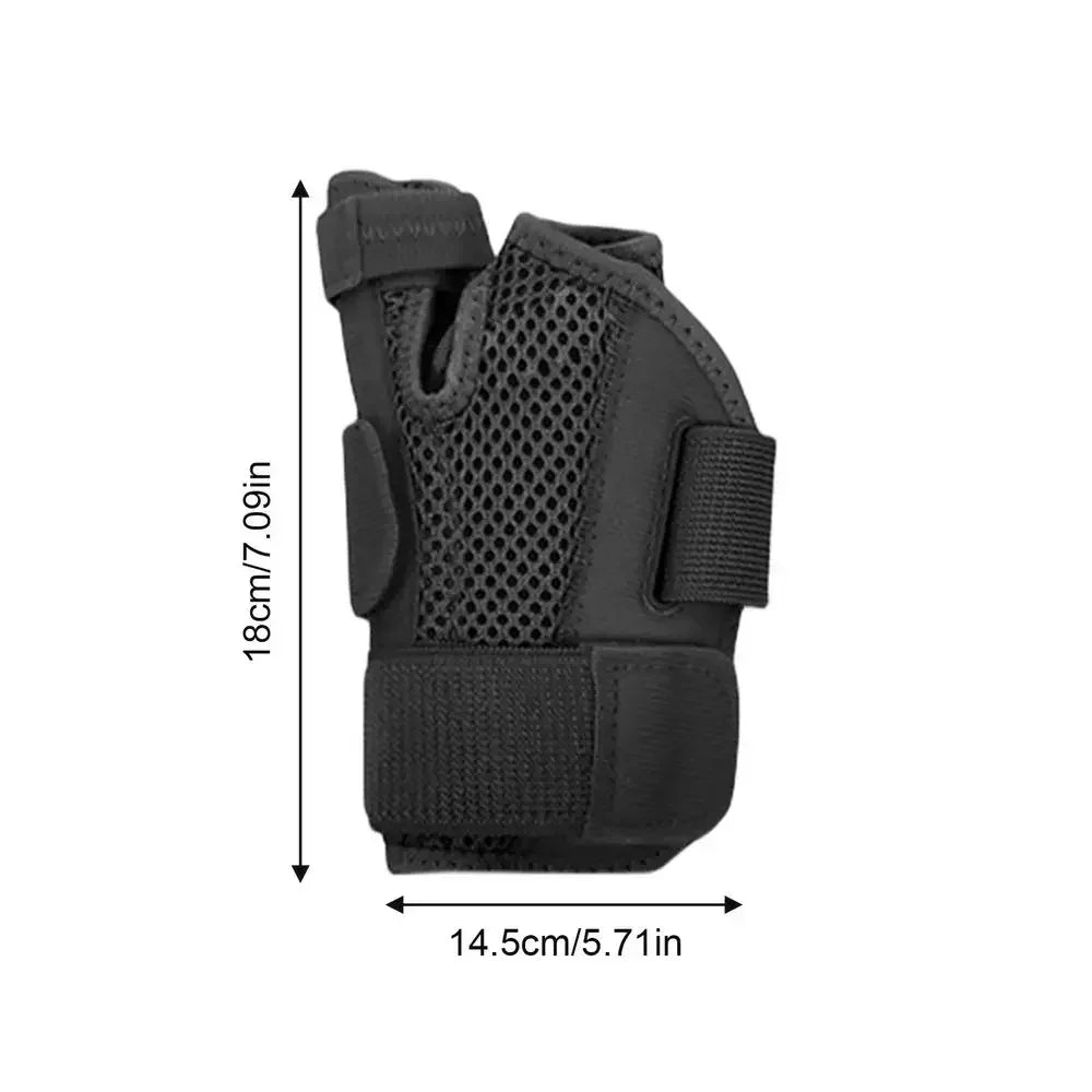 Breathable Wrist Brace with Thumb Support – Adjustable Splint Wrist Brace Support Babs B Black 1PCS