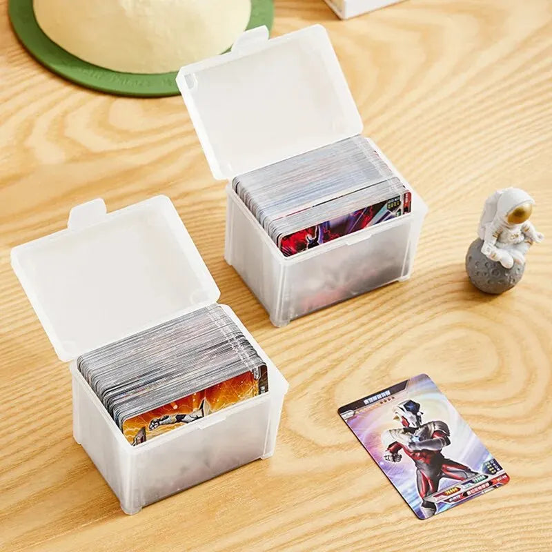 2-Pack Flip-Top Trading Card Storage Box | Dust-Proof Organizer Card Storage Box Babs